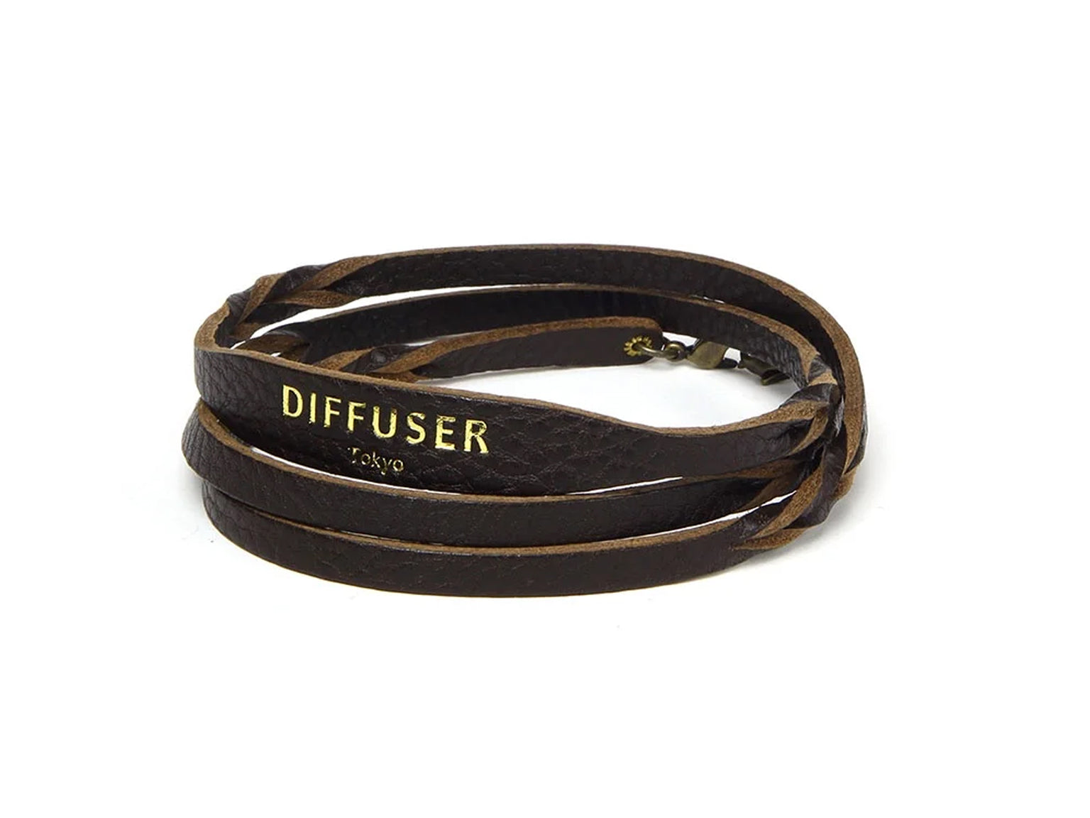 Diffuser Tokyo Twisted Leather Soft Bracecord (Black Brown)