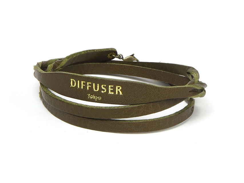 Diffuser Tokyo Twisted Leather Soft Bracecord (Khaki)